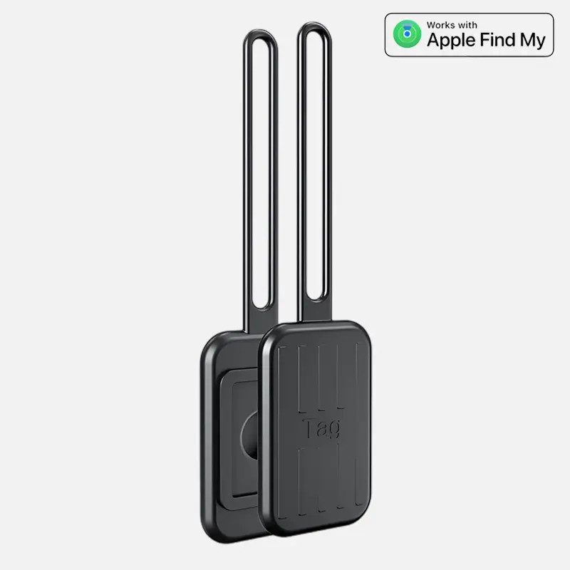 ifindx luggage rectangular tracker black apple find my | Apple & Google Certified Smart Tags | iFindX